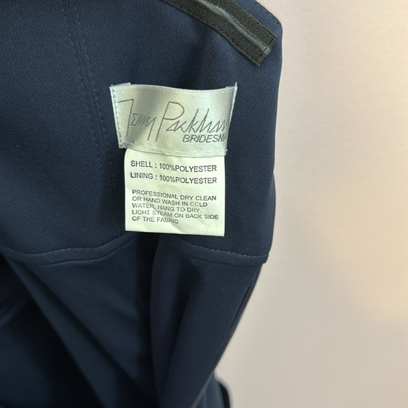 NEW Jenny Packham size 14 Bridesmaid Sequin Top Gown Navy Blue Midnight - Picture 6 of 7